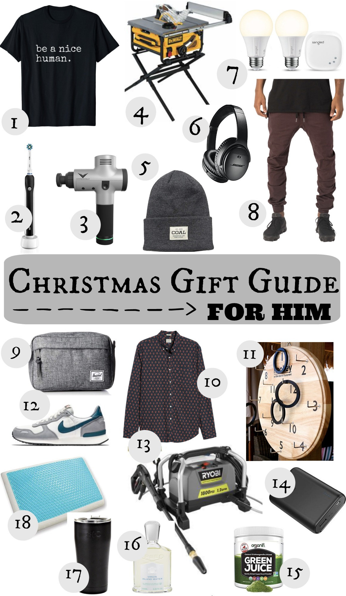 Holiday Gift Ideas For Him
 Christmas Gift Guide for Him Nesting With Grace
