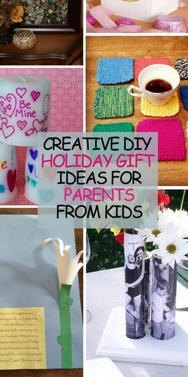Holiday Gift Ideas For Parents
 Creative DIY Holiday Gift Ideas for Parents from Kids Hative