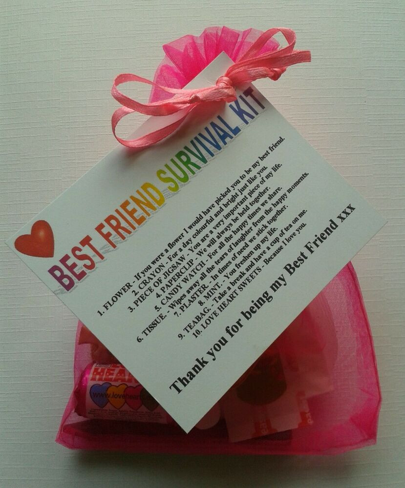 Holiday Gift Ideas For Your Best Friend
 BEST FRIEND Survival Kit Birthday Keepsake Gift Present