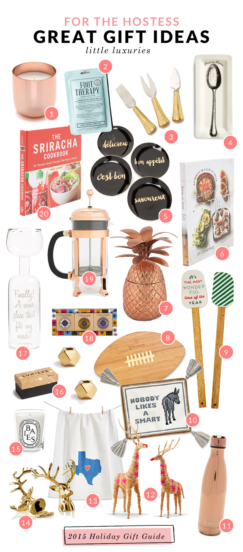 Holiday Hostess Gift Ideas
 Holiday Gift Guide Ideas for the Host & Hostess corals