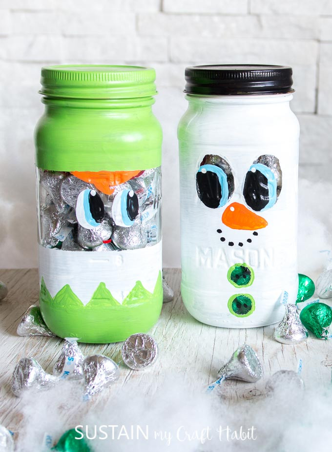 Holiday Mason Jar Gift Ideas
 Christmas Mason Jars Gift Ideas Snowman & Elf Video