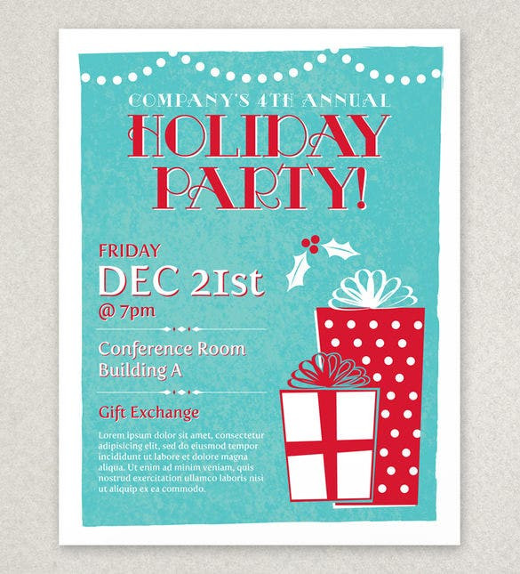 Holiday Party Flyer Ideas
 27 Holiday Party Flyer Templates PSD