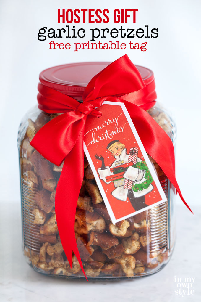 Holiday Party Gift Ideas For The Hostess
 Hostess Gift Garlic Pretzels In My Own Style