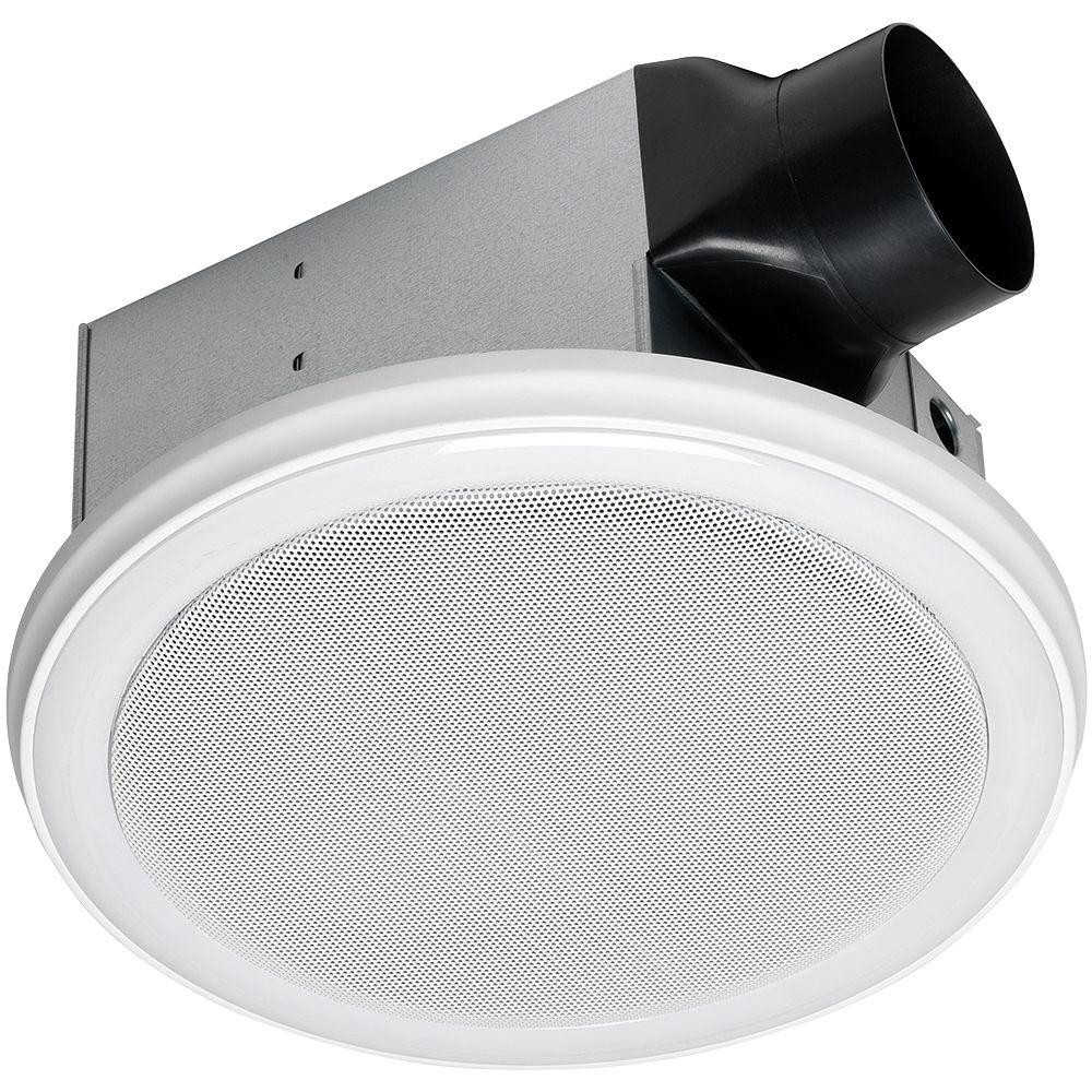 Home Depot Bathroom Fan Light
 Home Netwerks Decorative White 100 CFM Bluetooth Stereo