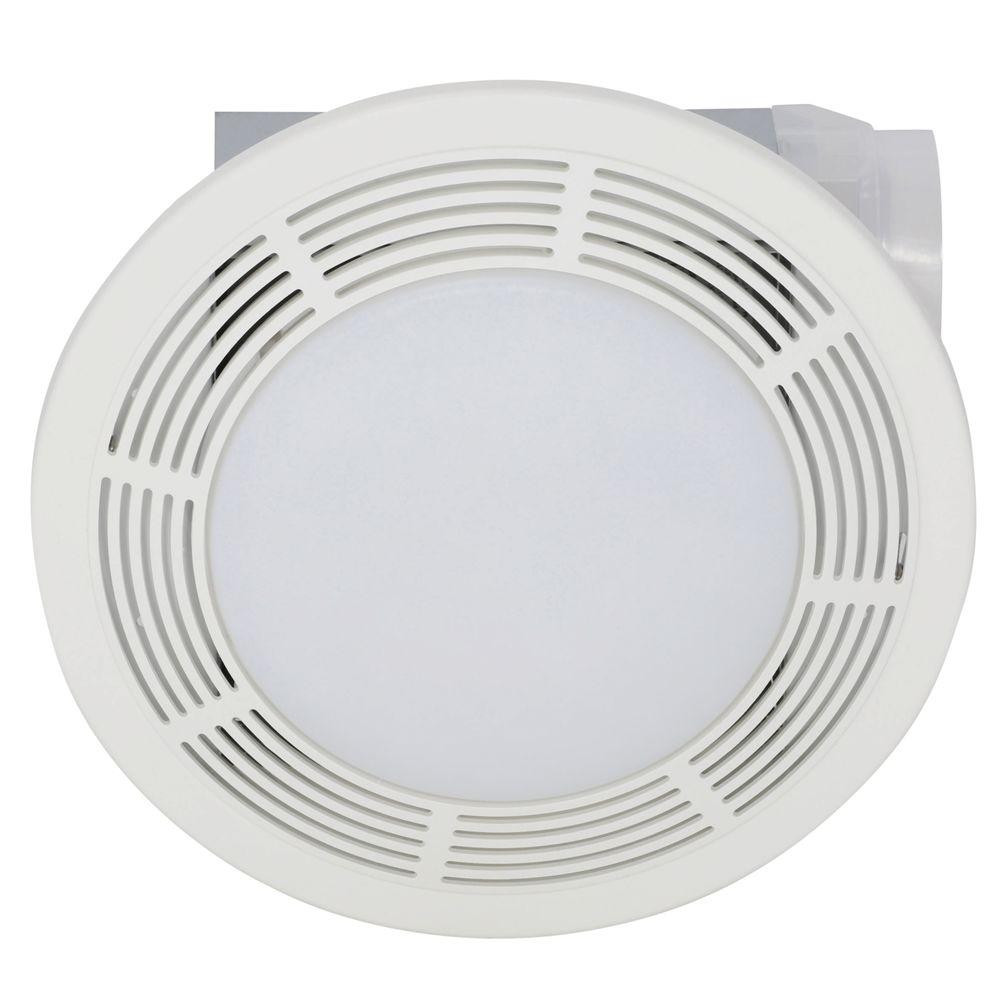 Home Depot Bathroom Fan Light
 Broan 100 CFM Ceiling Bathroom Exhaust Bath Fan with Light