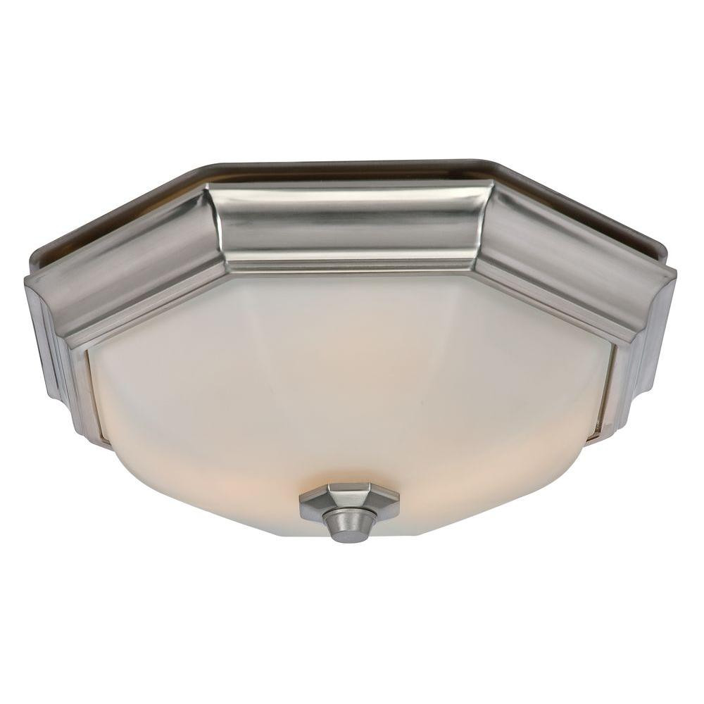 Home Depot Bathroom Fan Light
 Hunter Huntley Decorative Brushed Nickel Medium Room Size