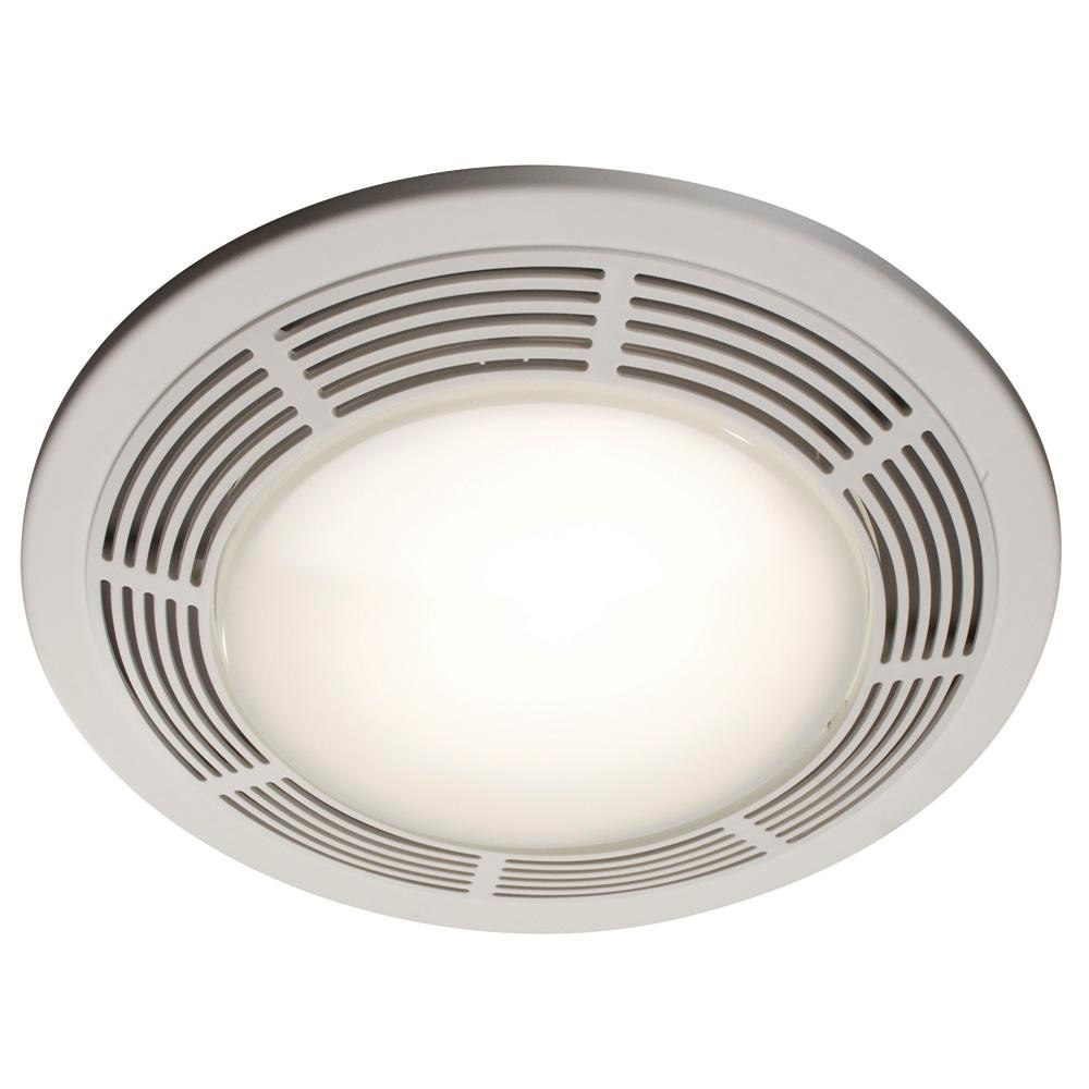 Home Depot Bathroom Fan Light
 Broan 100 CFM Ceiling Bathroom Exhaust Fan with Light