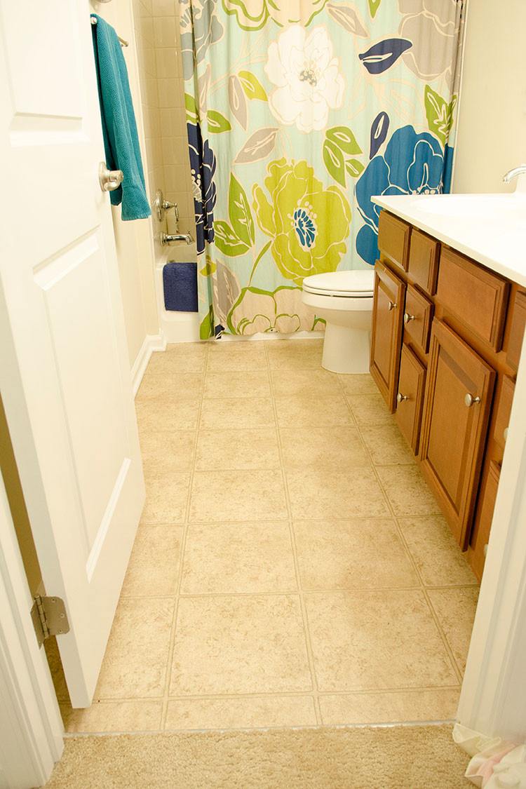 Home Depot Bathroom Shower Tile
 Bathroom Transformation with Vinyl Tile The Home Depot