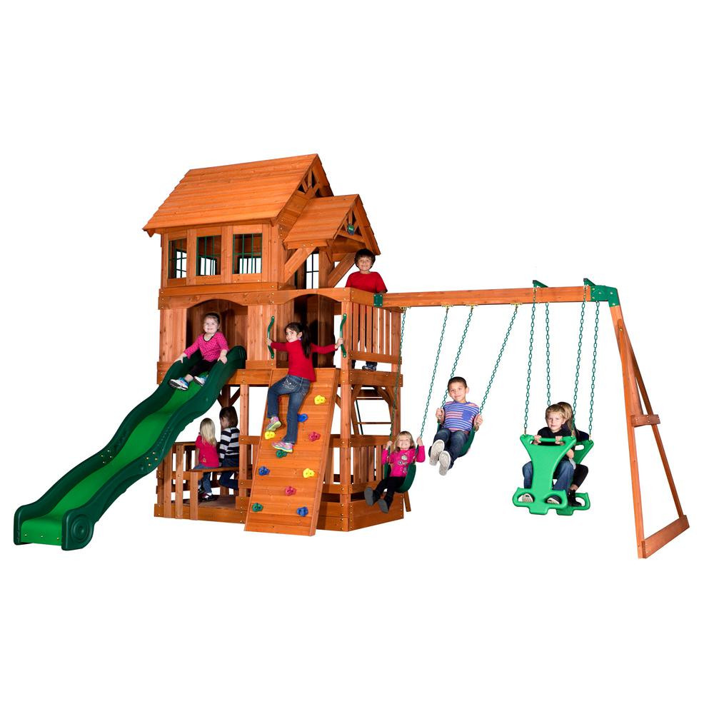 Home Depot Kids Swing Sets
 Backyard Discovery Liberty II All Cedar Playset