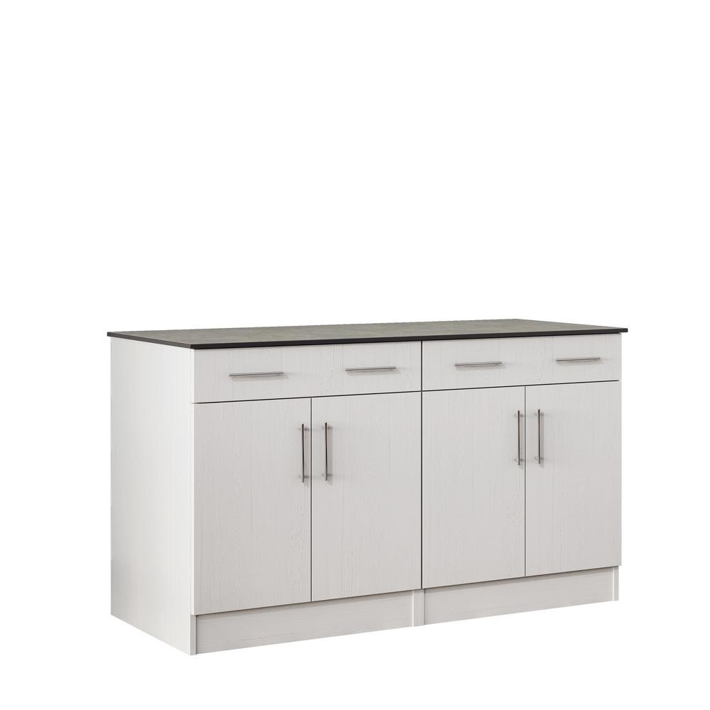 Home Depot Outdoor Kitchen
 WeatherStrong Miami 59 5 in Outdoor Cabinets with
