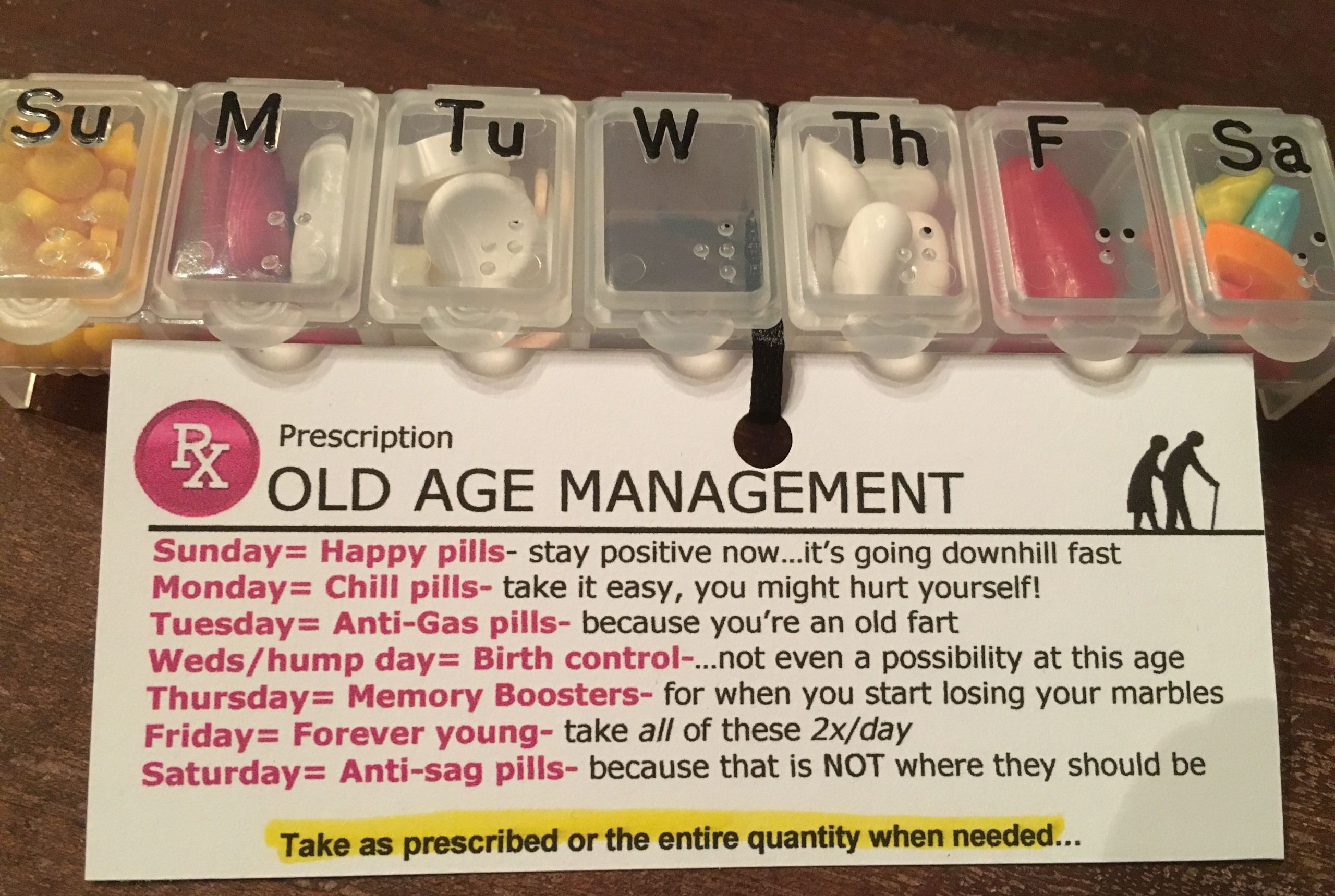 Homemade 60Th Birthday Gag Gift Ideas
 Moms surprise 60th party favors candy pill case