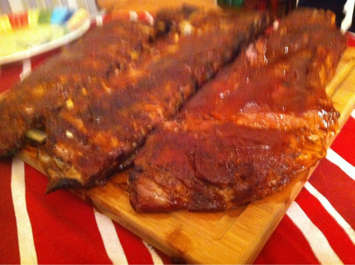 Homemade Bbq Sauce For Ribs
 Homemade BBQ sauce on ribs food