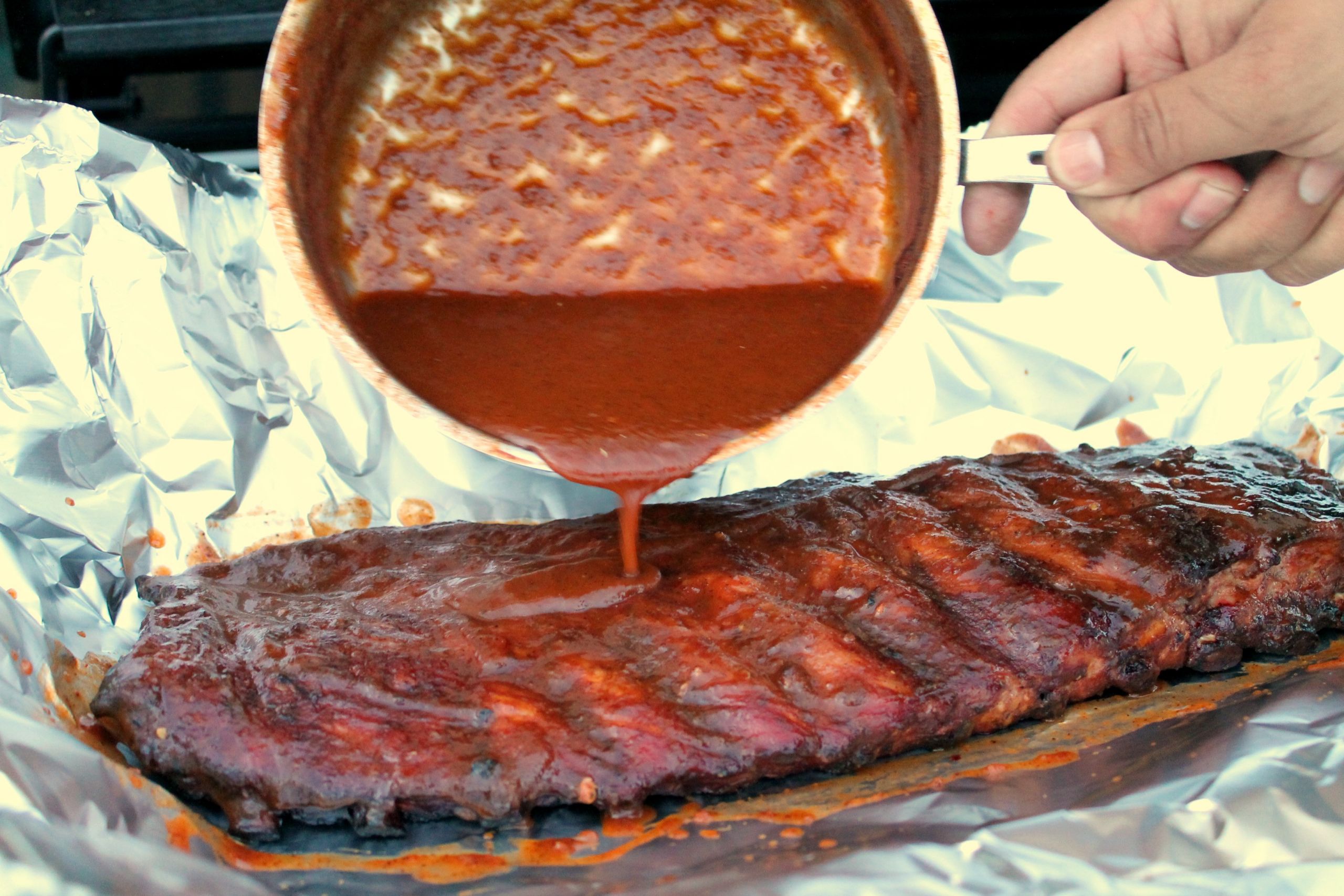 Homemade Bbq Sauce For Ribs
 Homemade Barbecue Sauce on Smoked Ribs Spanglish Spoon