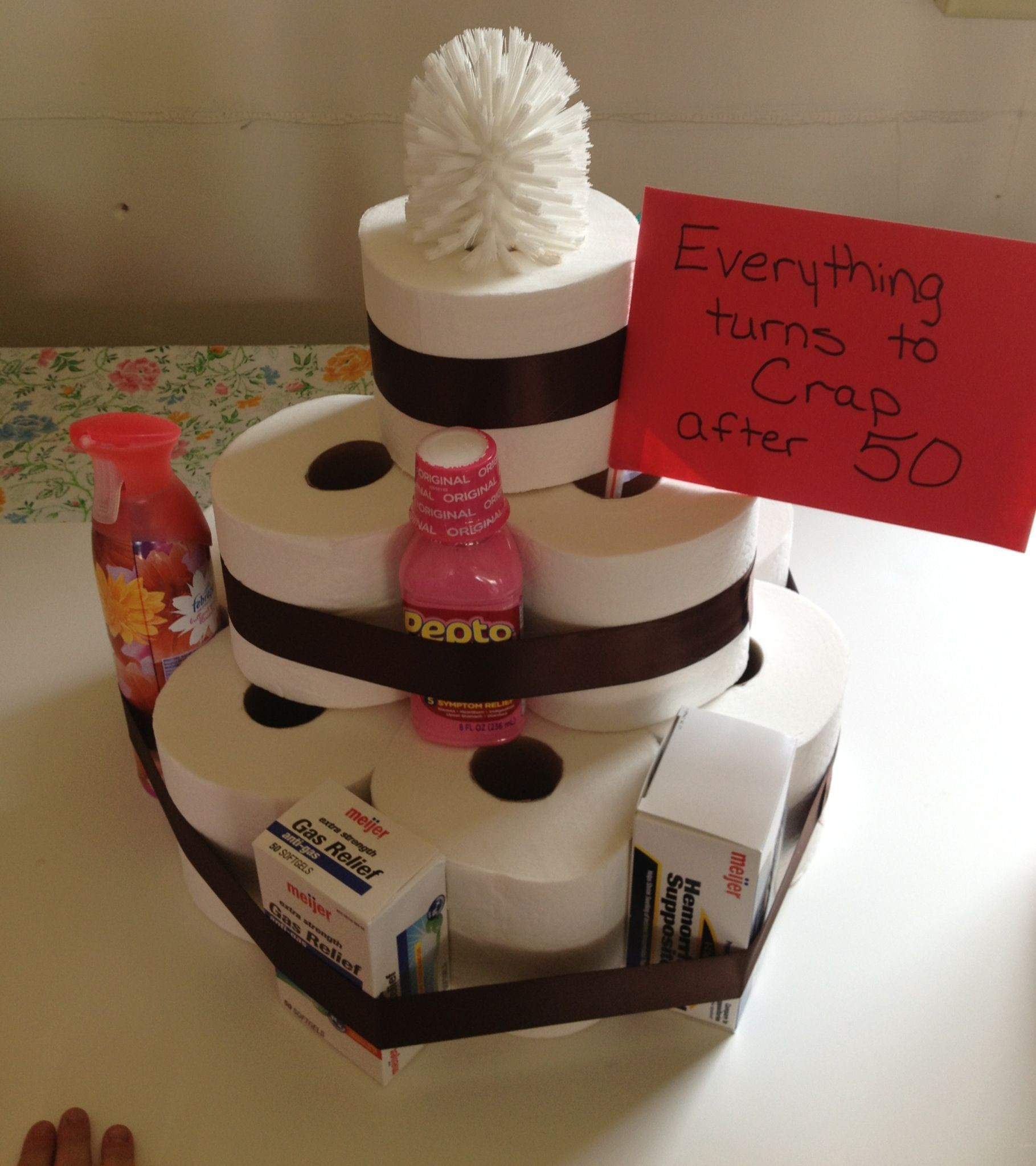 Homemade Funny 50Th Birthday Gift Ideas
 Toilet Paper Cake fun gag t for anyone turning 50