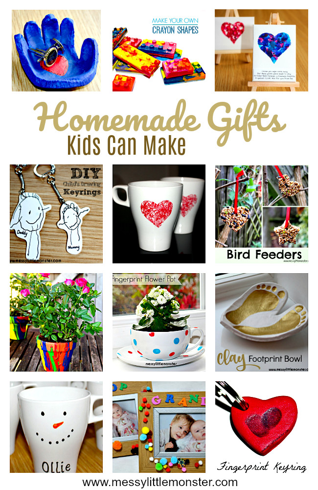 Homemade Gifts From Toddlers
 Handmade Gifts Kids Can Make Messy Little Monster