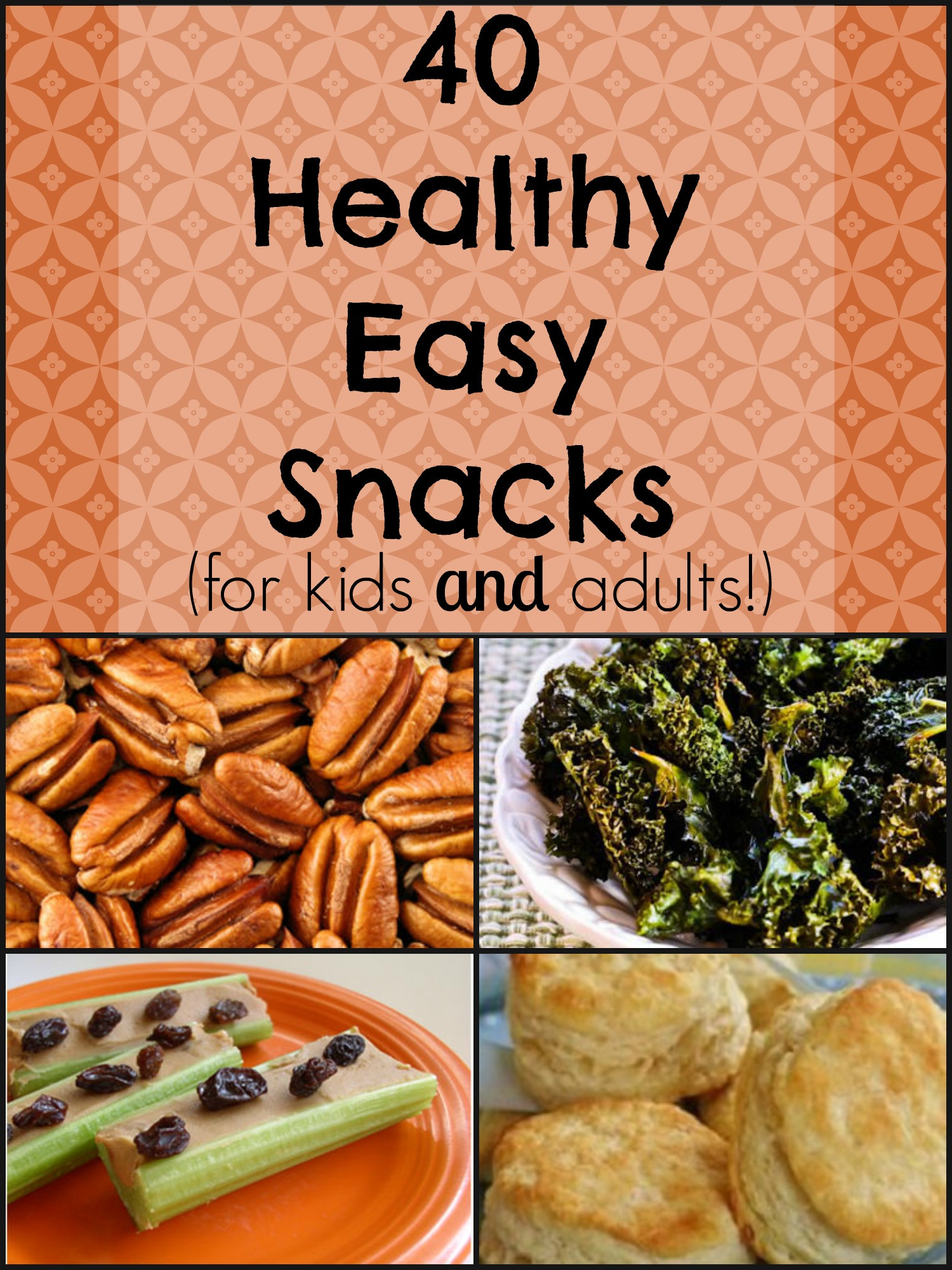 Homemade Healthy Snacks
 40 Healthy Easy Snacks for kids and adults 