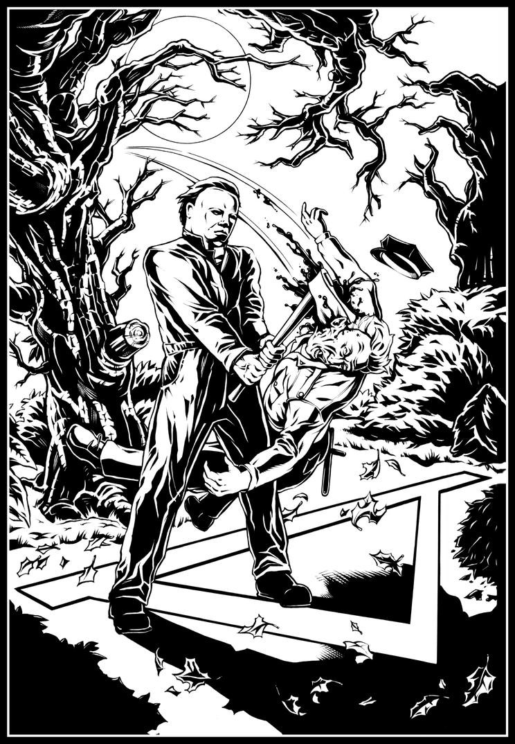 Horror Coloring Pages For Adults
 Michael Myers HALLOWEEN Pin Up by Wicked 1 on DeviantArt