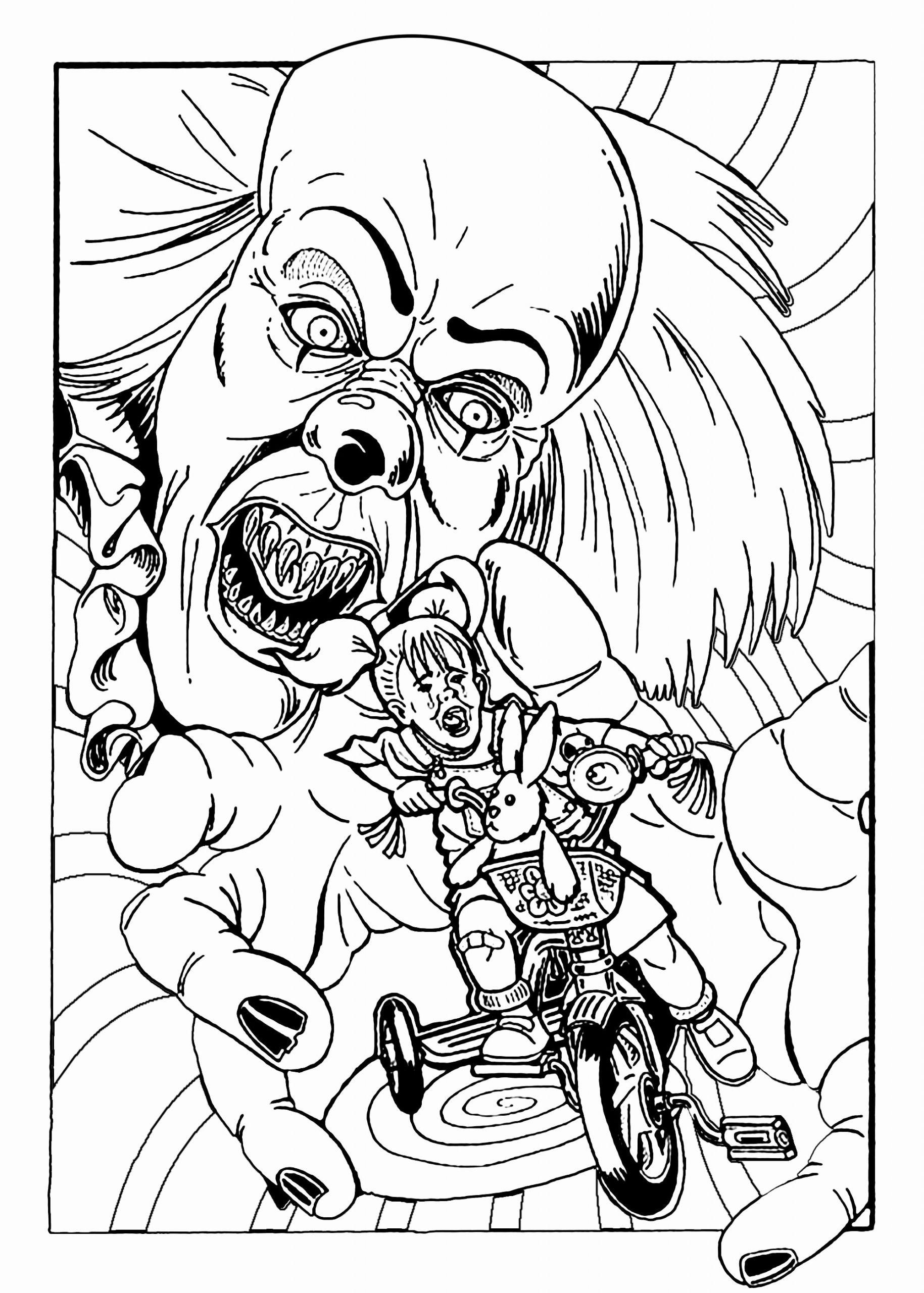 Horror Coloring Pages For Adults
 Pennywise Coloring Pages 2017 at GetColorings