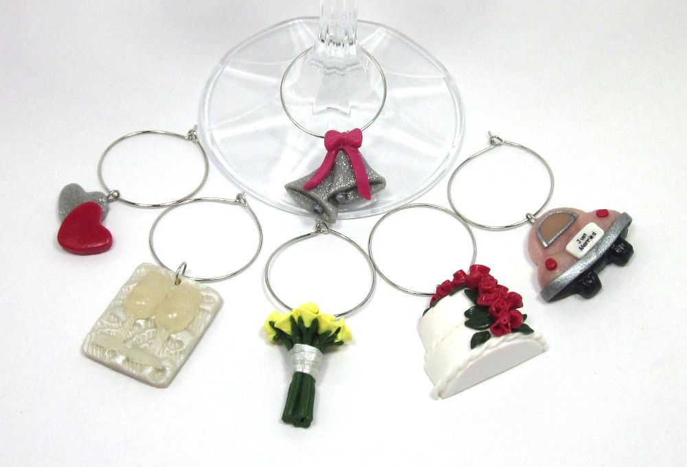 Host Gift Ideas For Couples
 Wedding Themed Wine Glass Charm Markers Hostess Gift