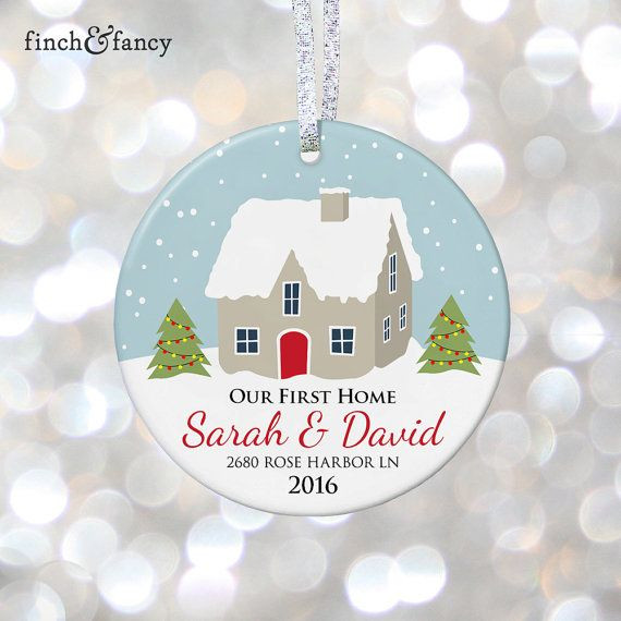 Host Gift Ideas For Couples
 Our First Home Christmas Ornament Personalized