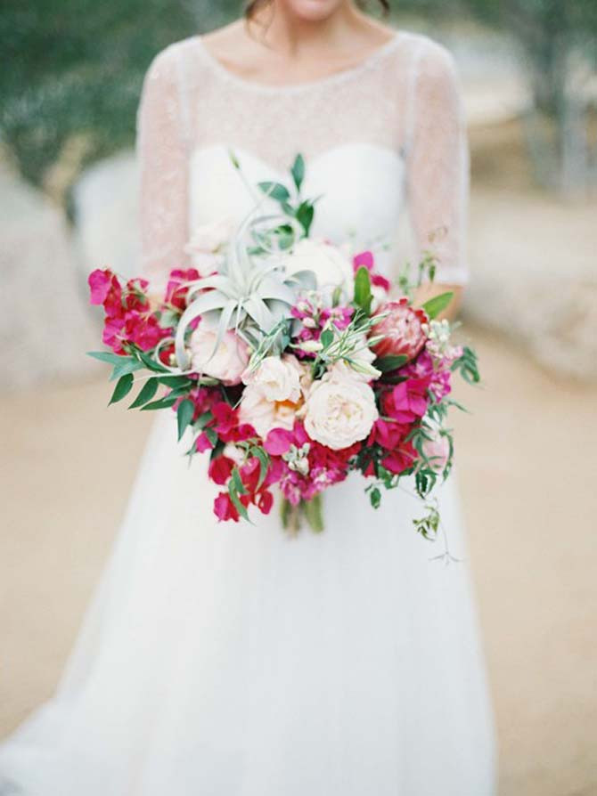 Hot Pink Wedding Flowers
 Think Pink Hot Pink Wedding Bouquets