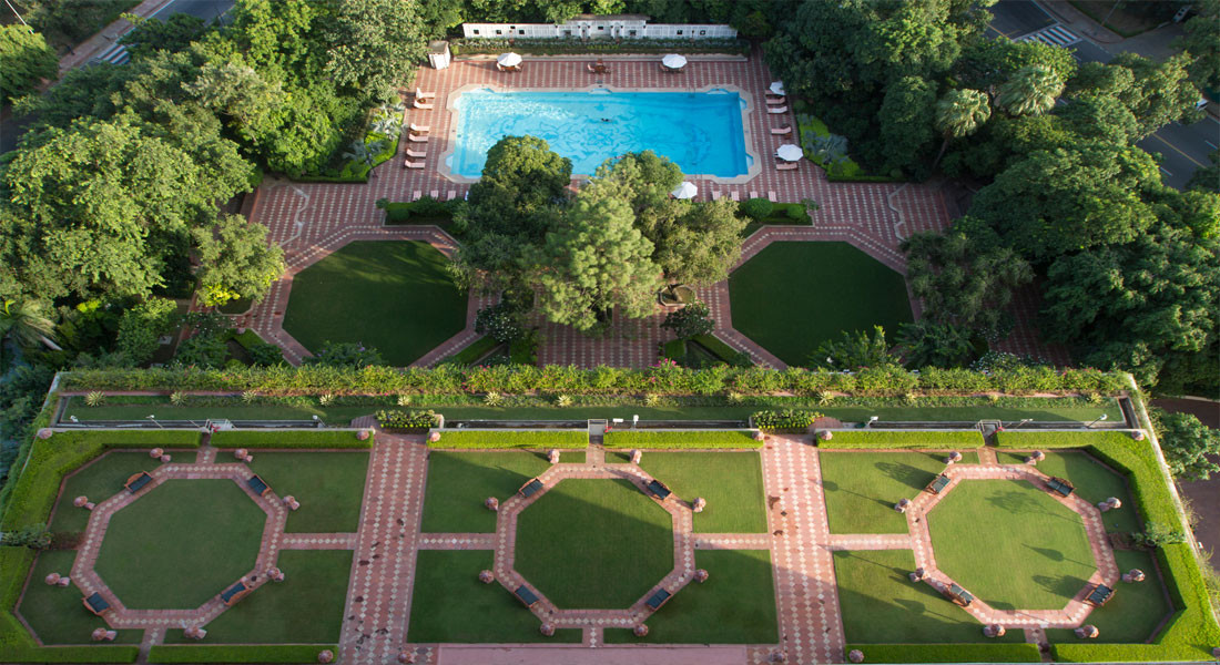 Hotel Terrace Landscape
 Luxury Family Friendly Hotel Delhi The Taj Mahal