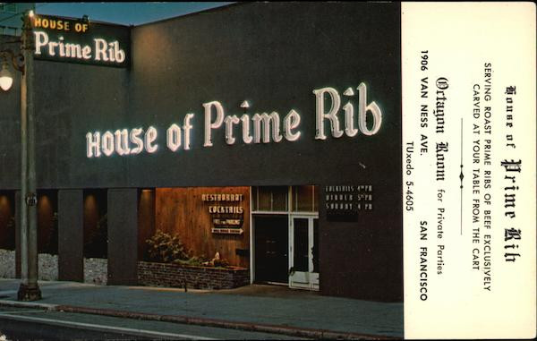 House Of Prime Rib Prices
 House of Prime Rib San Francisco CA