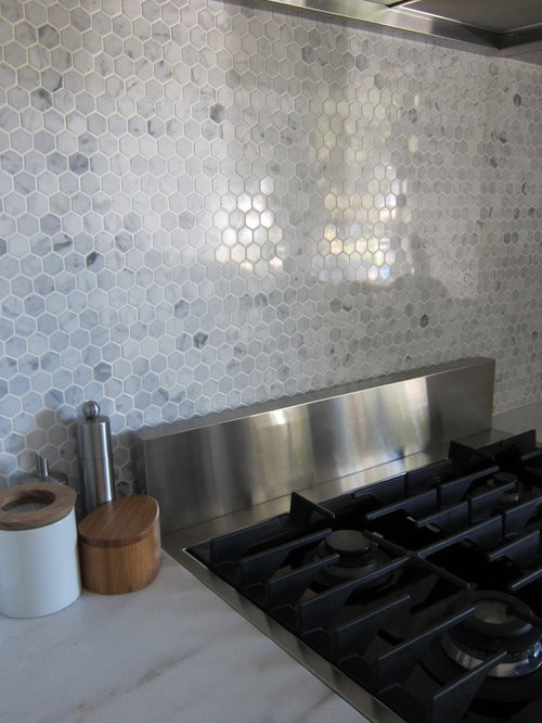 Houzz Kitchen Backsplash Tile
 Hexagon Tile Backsplash