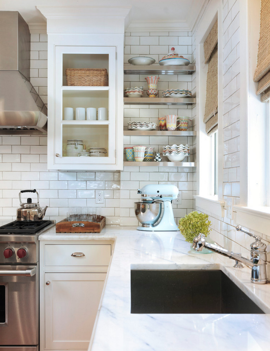 Houzz Kitchen Backsplash Tile
 The classic tile is hardly boring in these modern