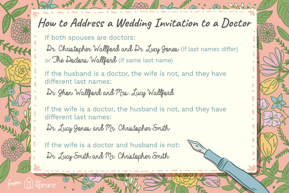 How To Address Wedding Invitations
 Proper Etiquette for Addressing a Wedding Invitation to a