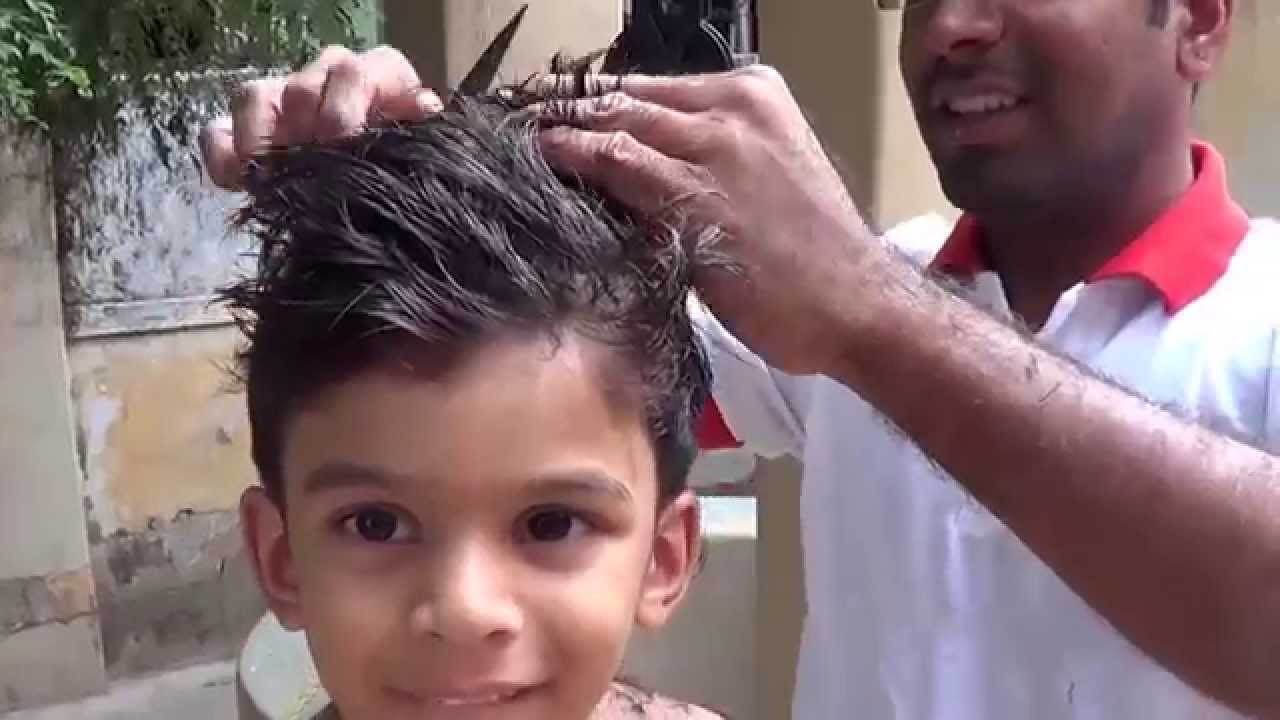 How To Cut Boys Hair
 Boys hair cut using Scissors Manual hair cutting