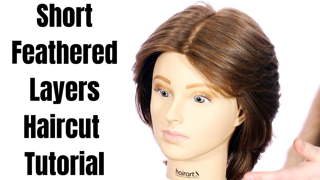 How To Cut Layers In Medium Hair
 Short Feathered Layered Haircut Tutorial TheSalonGuy e