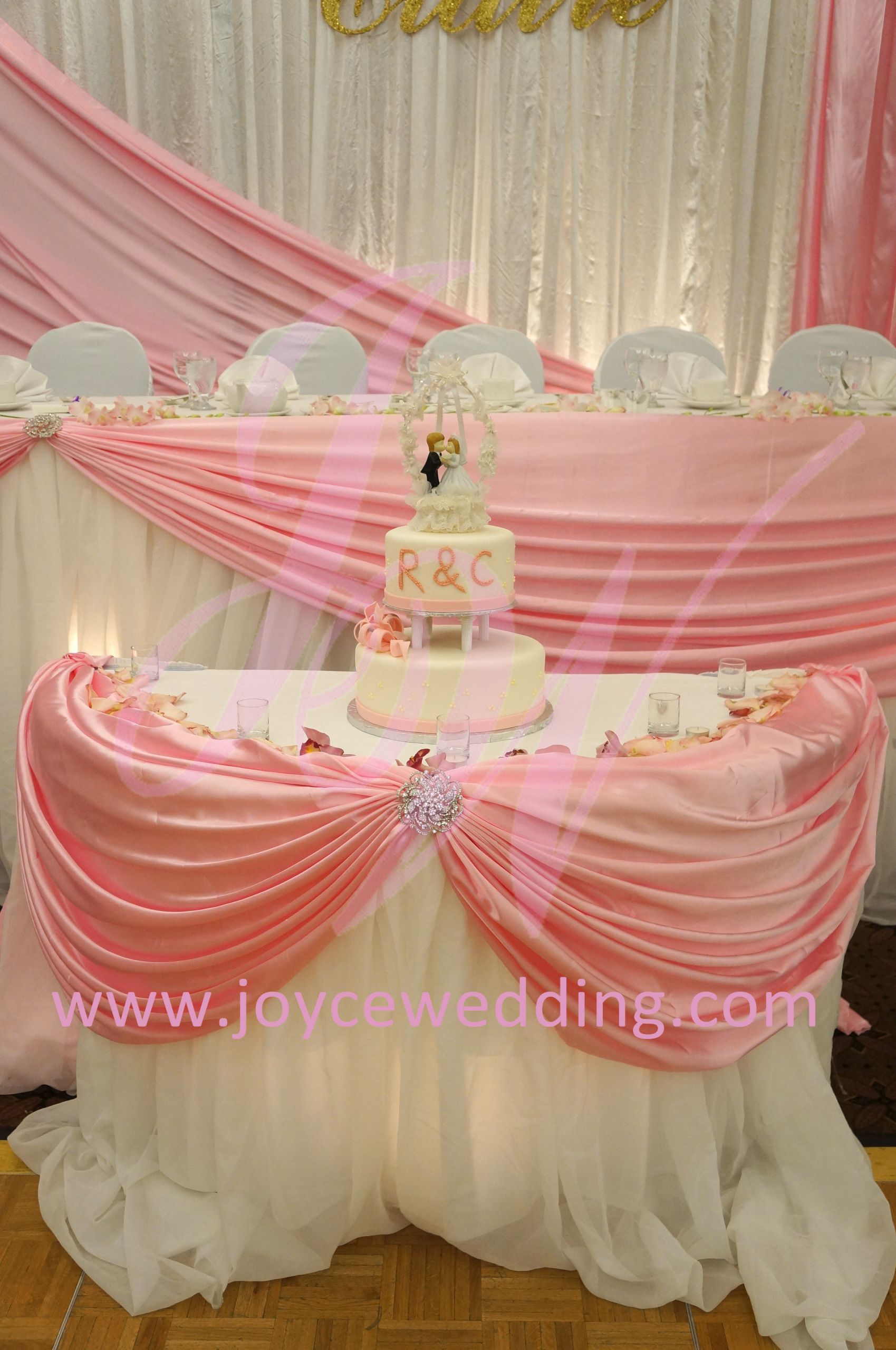 How To Decorate For A Wedding
 Reception decor baby pink and white