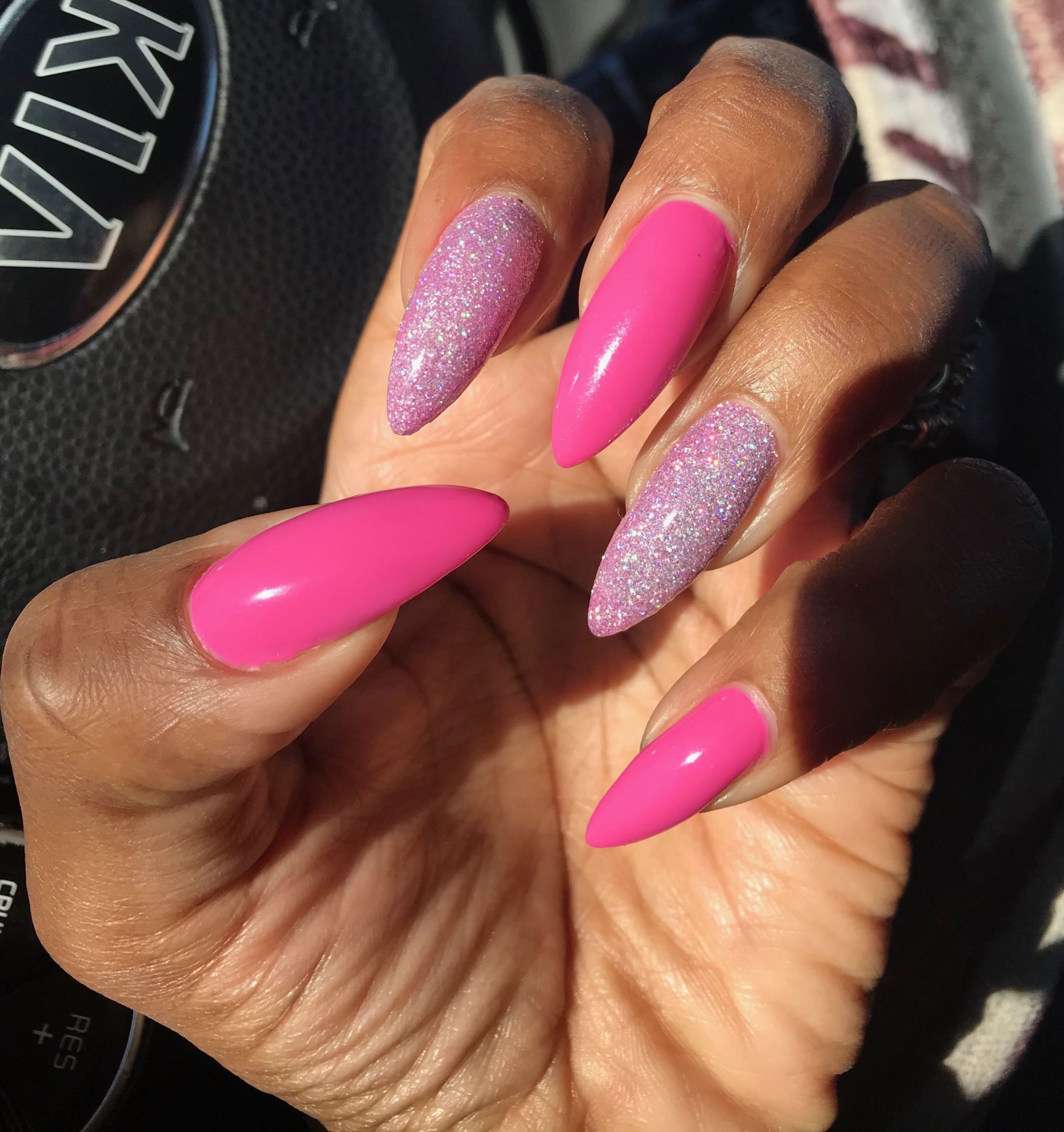How To Do Glitter Nails
 pink glitter 💗 With images