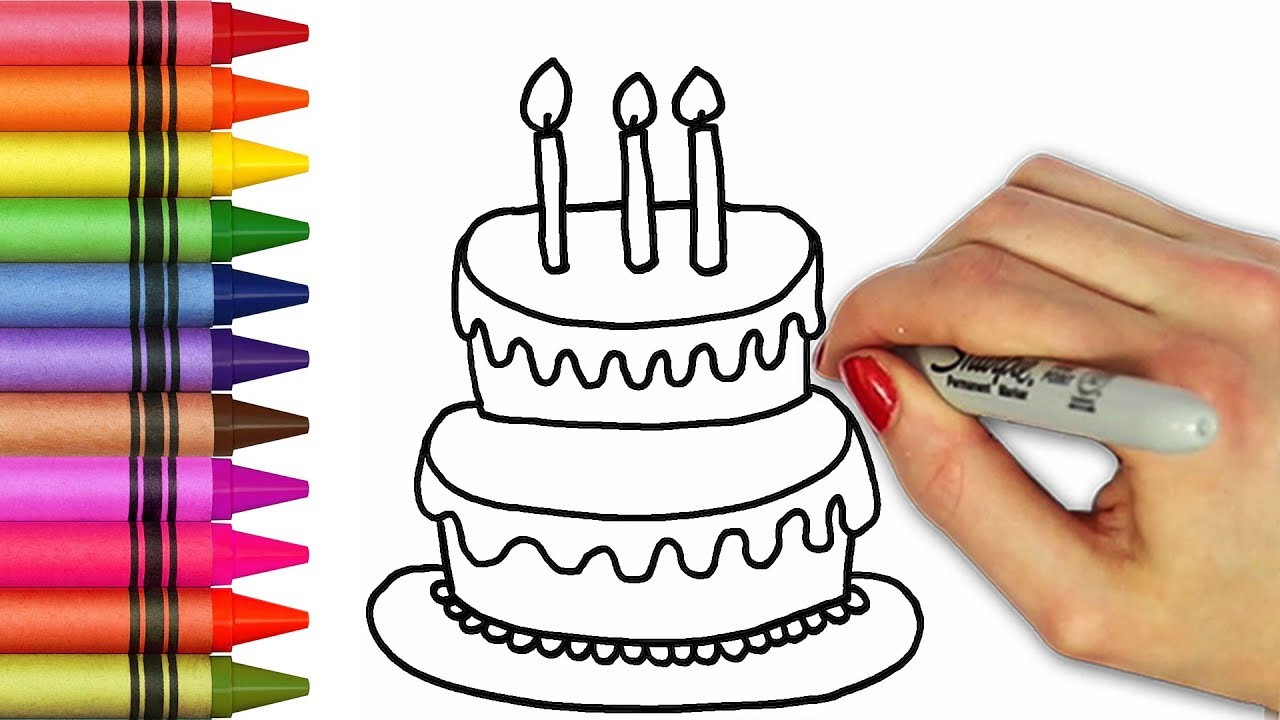 How To Draw Birthday Cake
 How to Draw Birthday Party Food for Kids