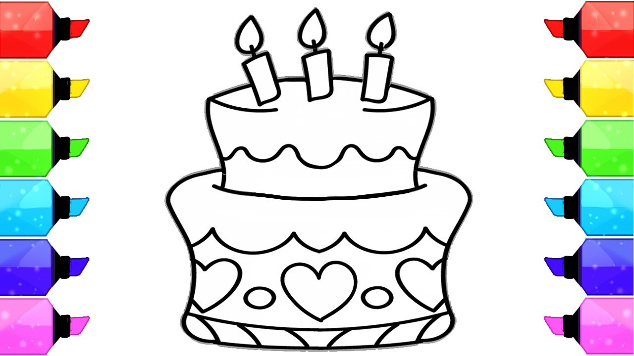 How To Draw Birthday Cake
 How to Draw Birthday Cake Coloring Pages for kids