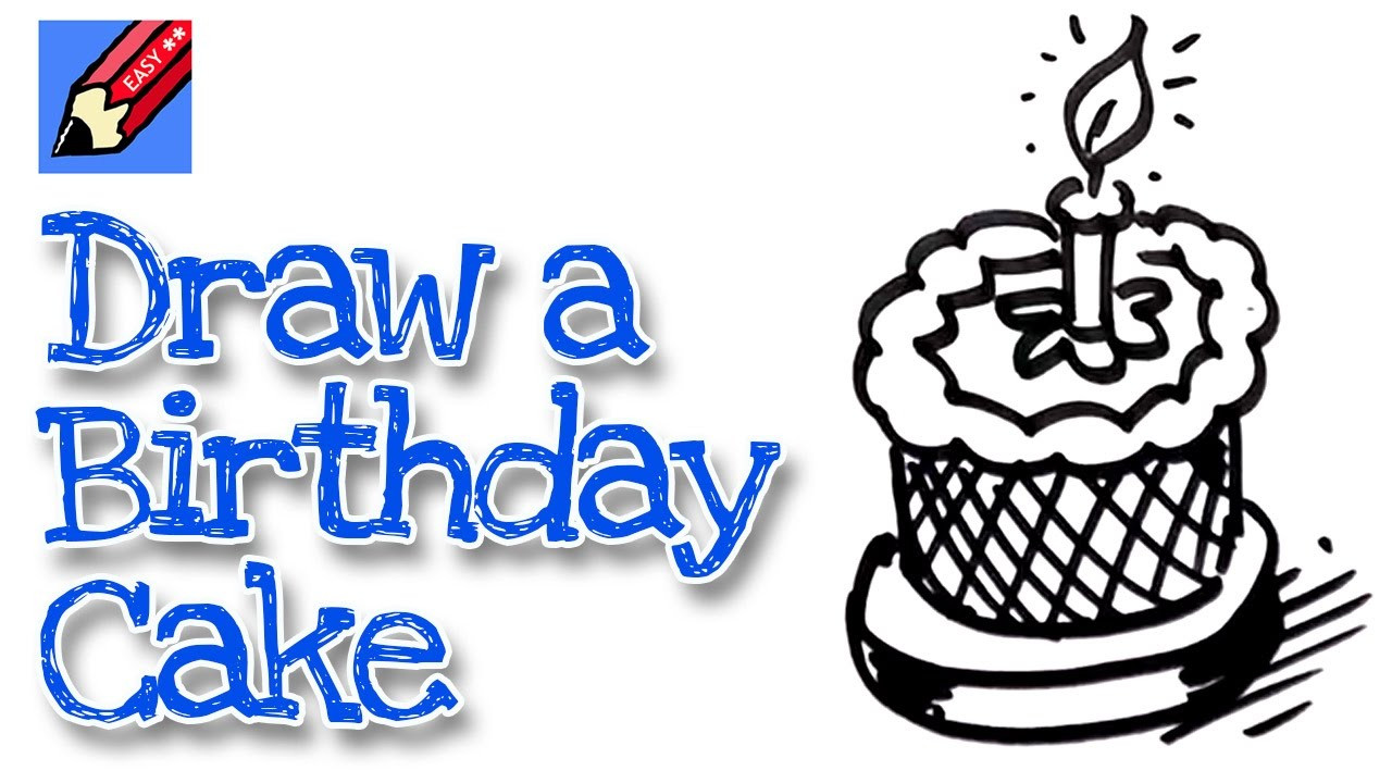 How To Draw Birthday Cake
 How to draw a birthday cake real easy spoken tutorial
