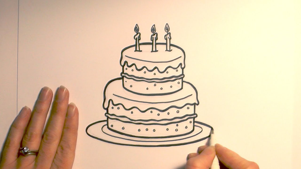 How To Draw Birthday Cake
 How to Draw a Birthday Cake