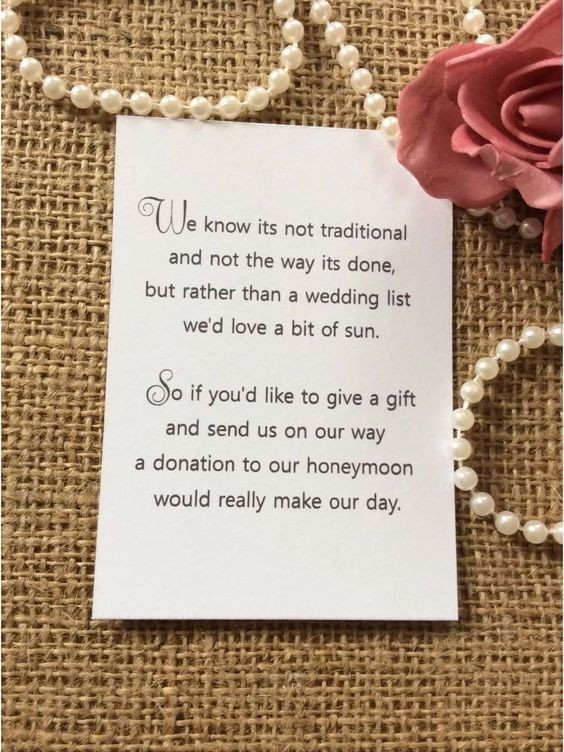How To Register For Wedding Gifts
 25 50 WEDDING GIFT MONEY POEM SMALL CARDS ASKING FOR