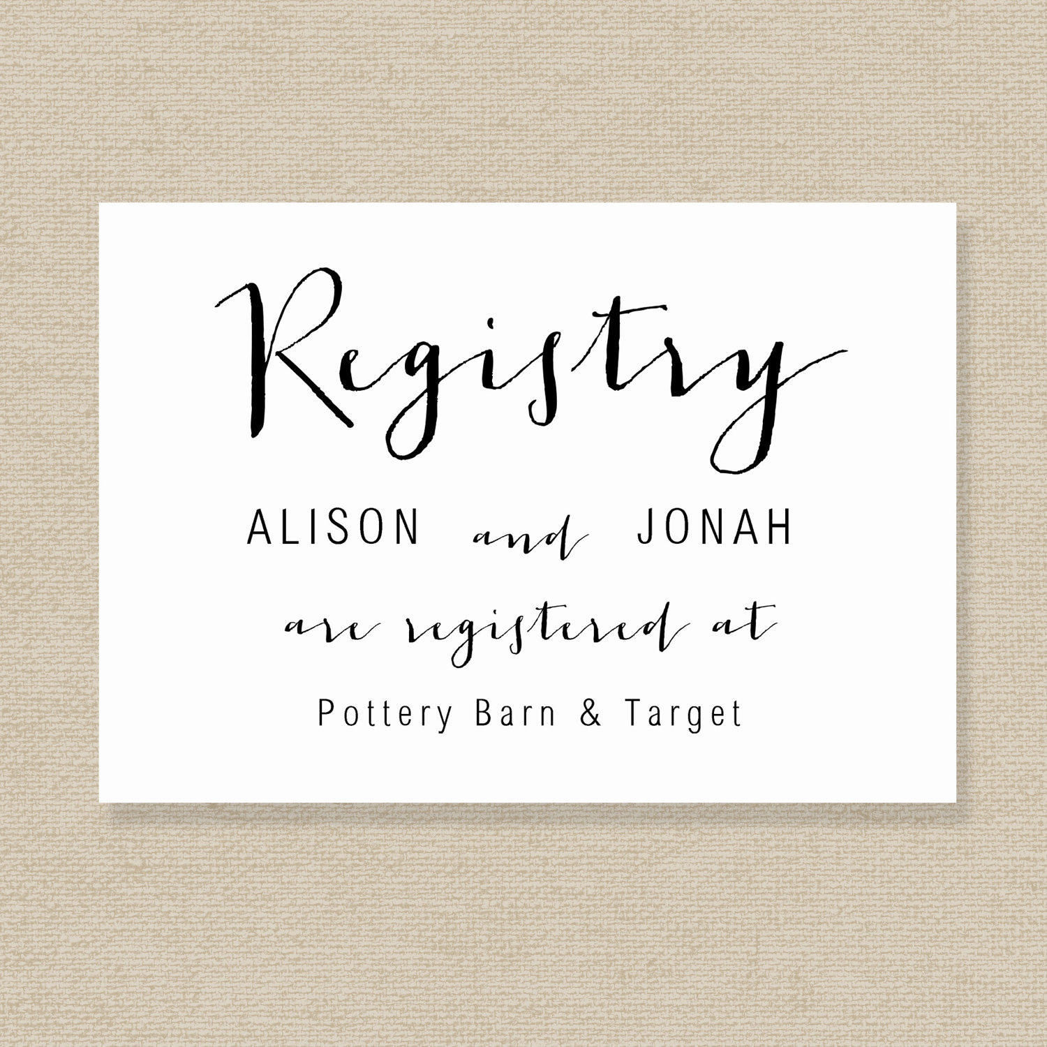 How To Register For Wedding Gifts
 Wedding Registry Card Template Gift List Printable Gift