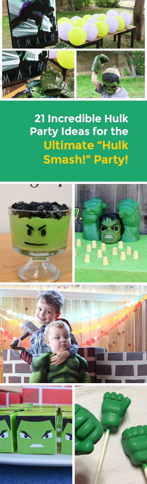 Hulk Birthday Party Supplies
 24 Incredible Hulk Party Ideas for the Ultimate “Hulk
