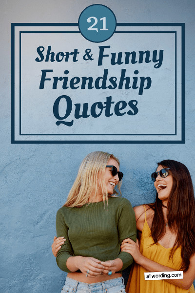 Humorous Friendship Quotes
 21 Short and Funny Friendship Quotes AllWording