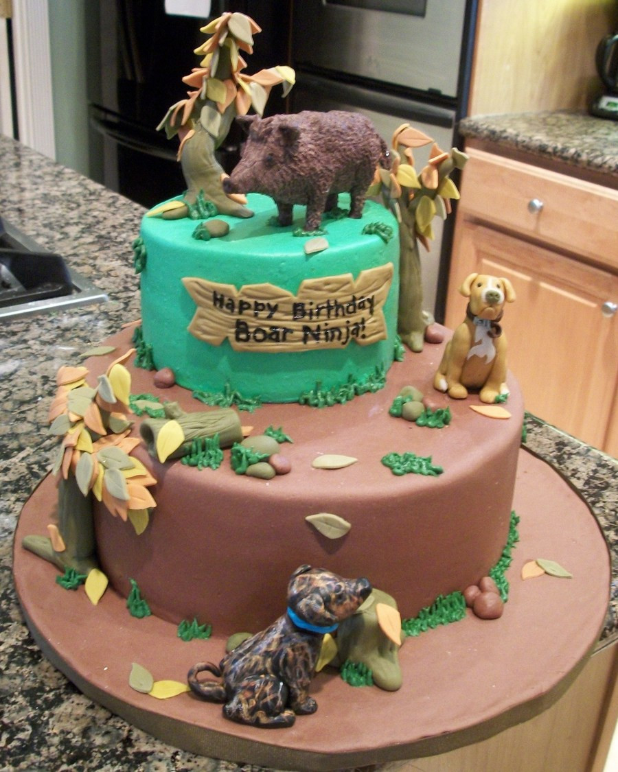 Hunting Birthday Cake
 Boar Hunting Birthday Cake CakeCentral
