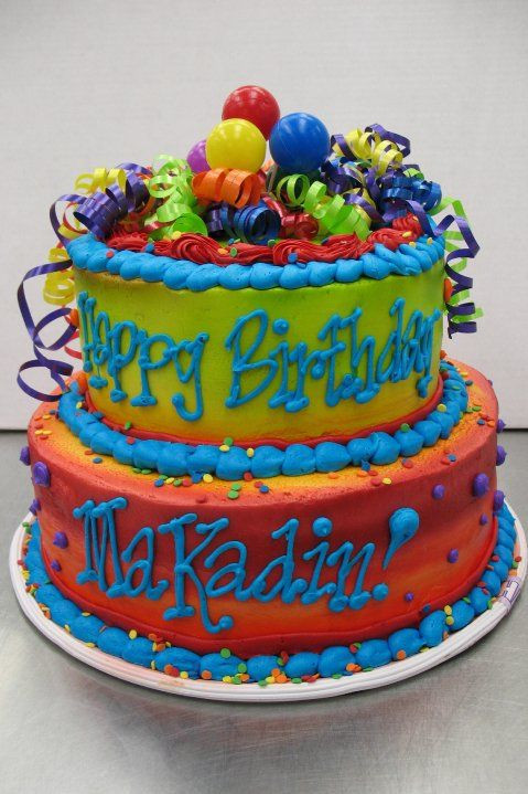 Hy Vee Birthday Cakes
 Bright Happy Birthday Cake Cake by Stephanie Dillon LS1
