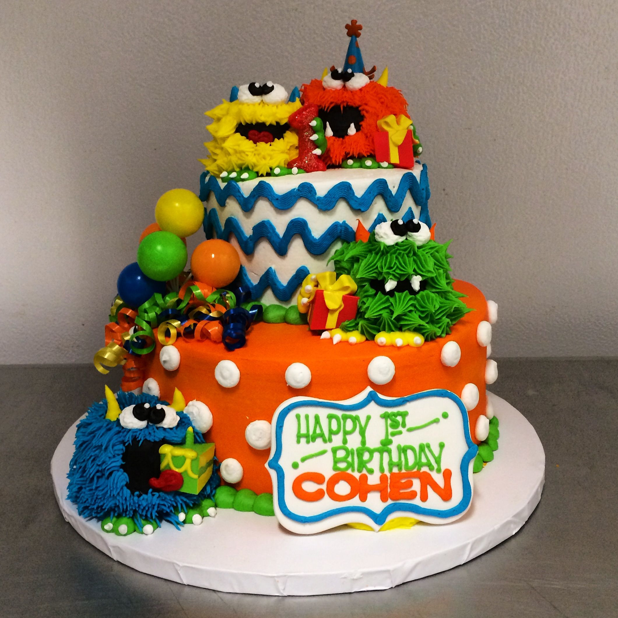 Hy Vee Birthday Cakes
 Little Monster First Birthday Party Cake by Stephanie