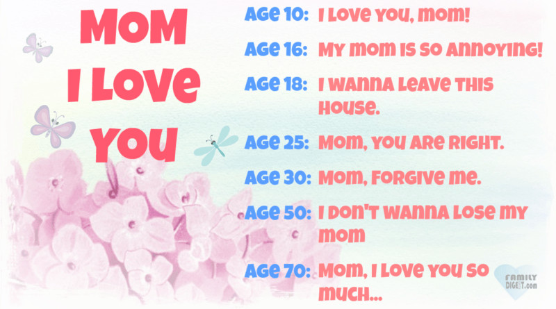 I Love You Family Quotes
 Mom I Love You