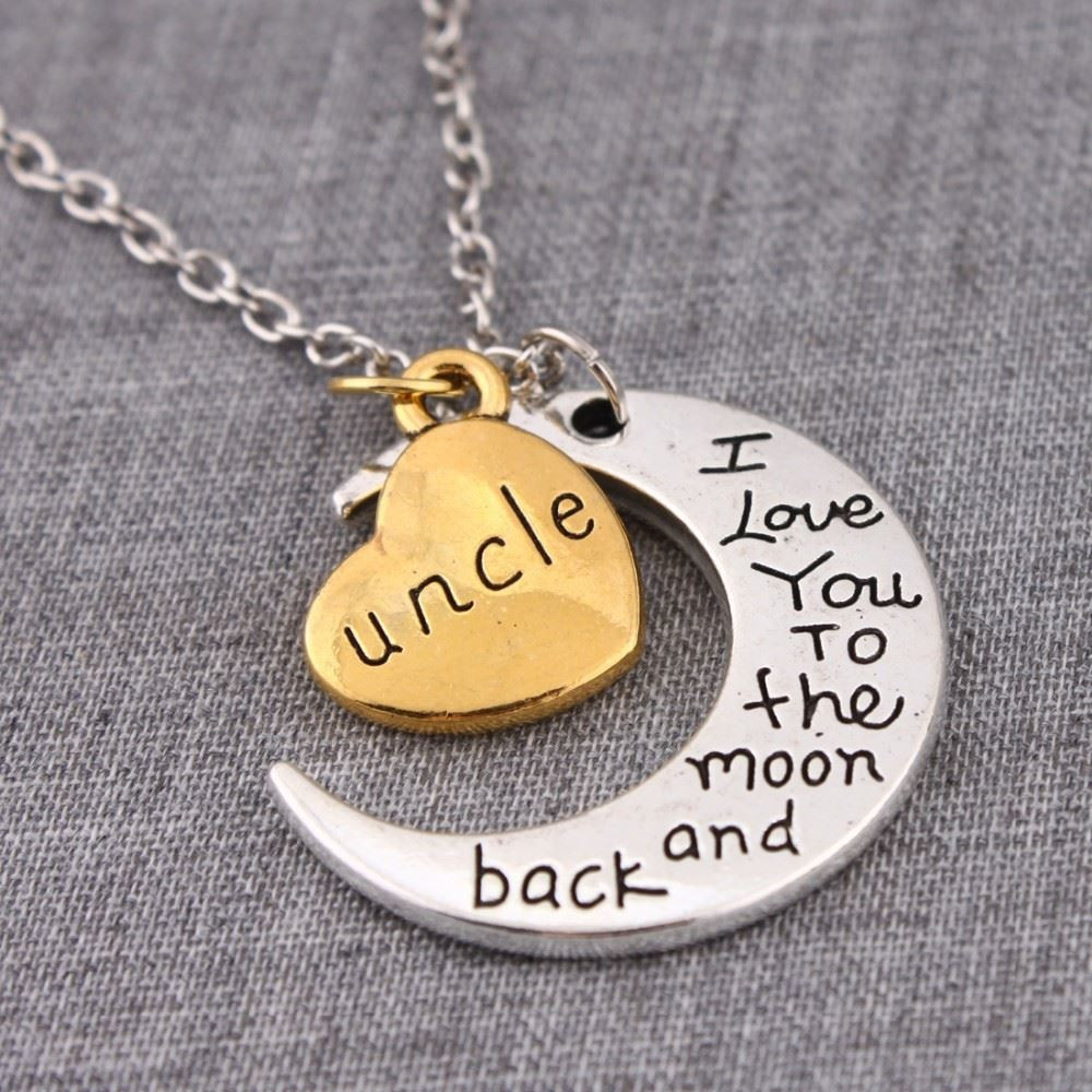 I Love You To The Moon And Back Necklaces
 I Love You To The Moon And Back Engraved Silver Moon