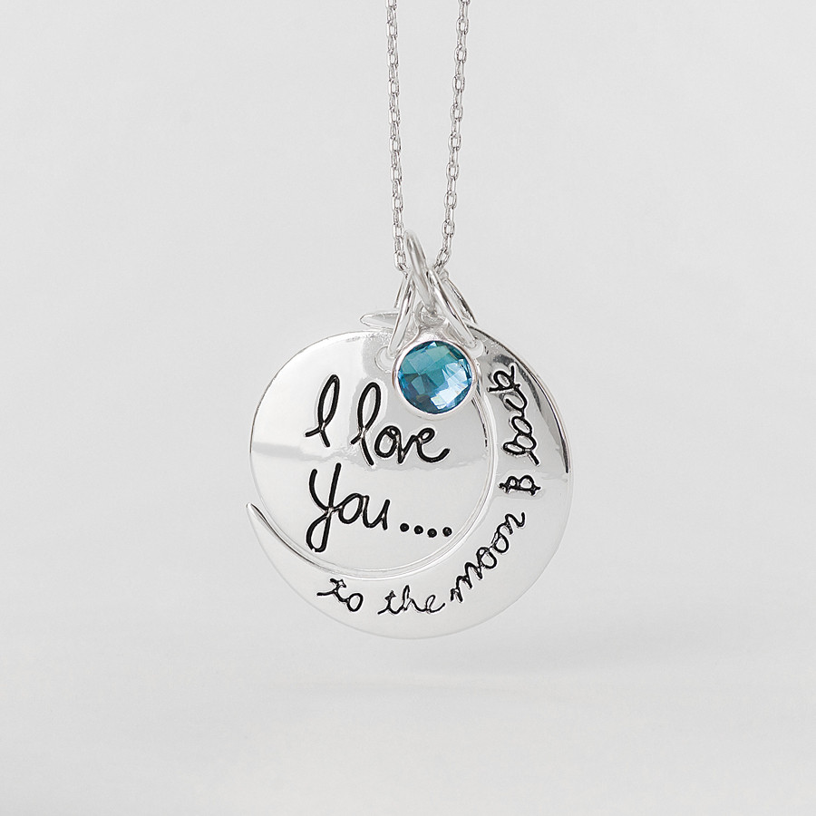 I Love You To The Moon And Back Necklaces
 Three I Love You To The Moon And Back Pendant Necklace