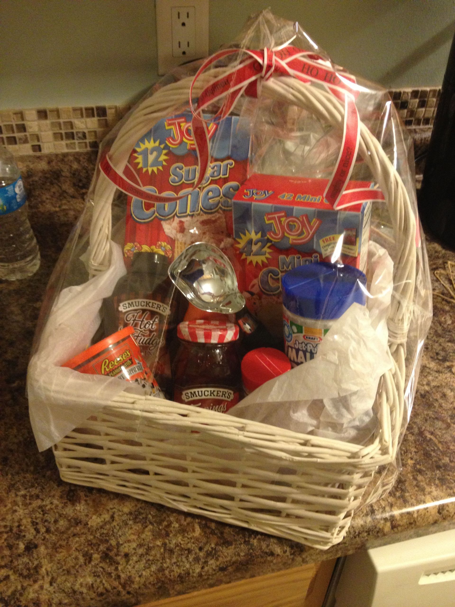 Ice Cream Gift Basket Ideas
 ice cream t basket toppings cones and a scoop