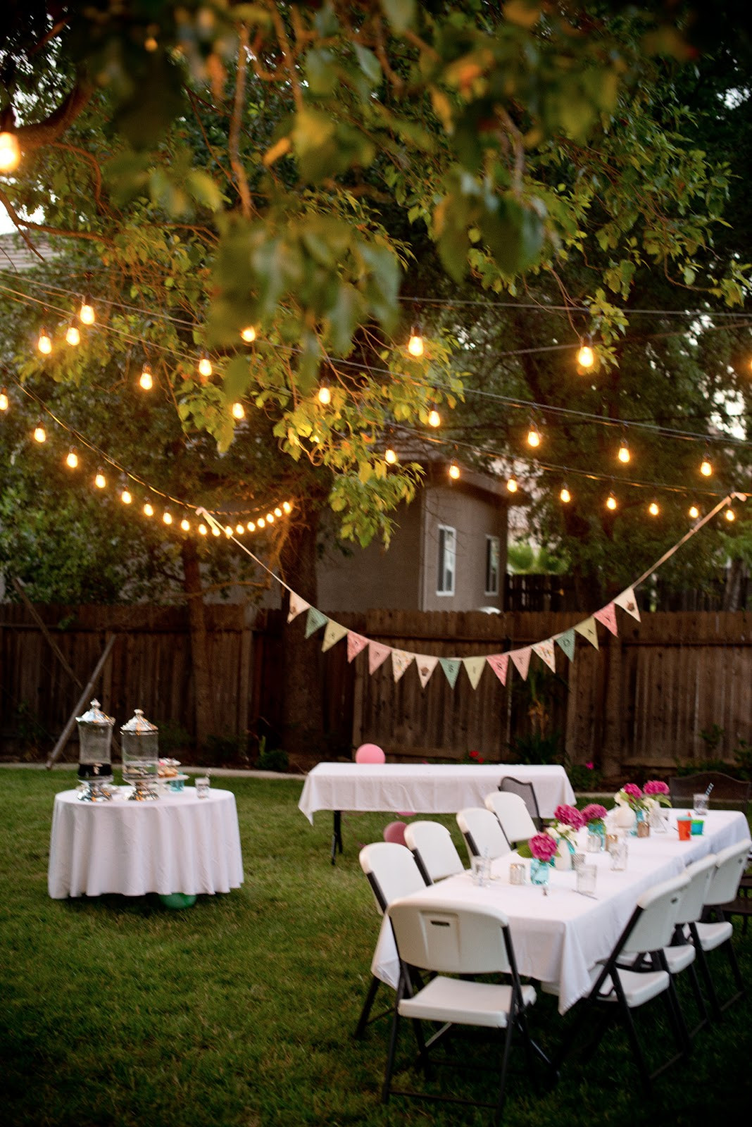 Ideas For A Backyard Engagement Party
 Domestic Fashionista Backyard Birthday Fun Pink